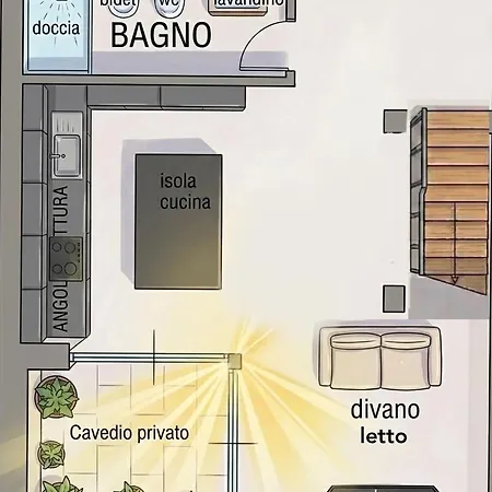 Il Cavedio Bright Design Loft Near Station & Fair Appartement *